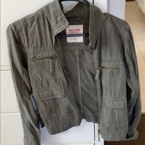 Short olive green jacket